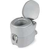 GYMAX Toilette tragbar, Campingtoilette mit 20L Abwassertank, Reisetoilette...