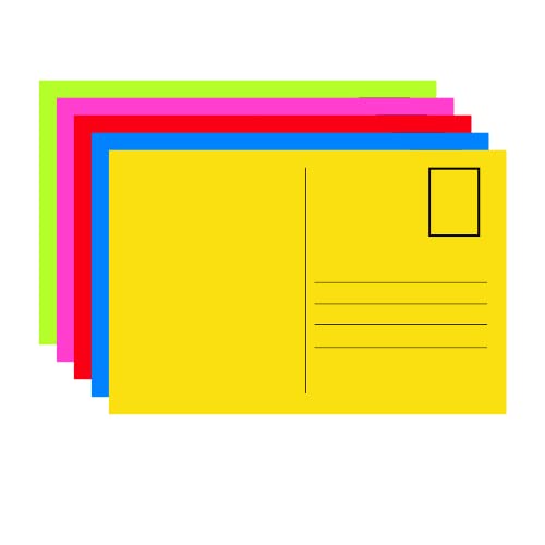 Colourful Postcards for Mailing. 50 White 4x6 Blank Post Cards, Blank  Mailable Postcards Set. Make Your Own Printable Postcards. 300gsm Postcard  Paper Cardstock, Bulk Post Card Pack of 50 : Amazon.in: Office Products