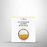 GymBeam FIT Fertigmahlzeit Hähnchen Curry mit Reis - Vollwertige Mahlzeit, hoher Proteingehalt, saftige Hähnchenfilets, mit Kokosmilch und Gemüse, einfach Zuzubereiten, ideal fürs Reisen, 420 g