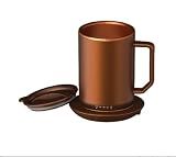 Coffee Mug + Charging Coaster, 12 oz Stainless Steel Self-Heating Coffee Mug with Lid, 3.5' x 3.5' x 5'