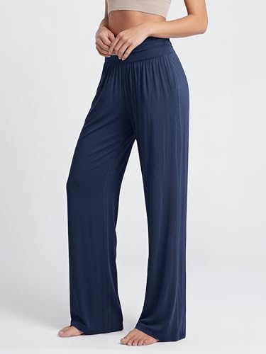 Image of ODODOS Women's Wide Leg Palazzo Lounge Pants with Pockets Light Weight Loose Comfy Casual Pajama Pants-26 /28 /30 inch /32 inch Inseam