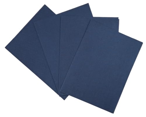 Image of KCS 4 pc of 12 inch x 18 inch /30cmx45cm 14 Count Cotton Aida Cloth Cross Stitch Fabric (Navy Blue)