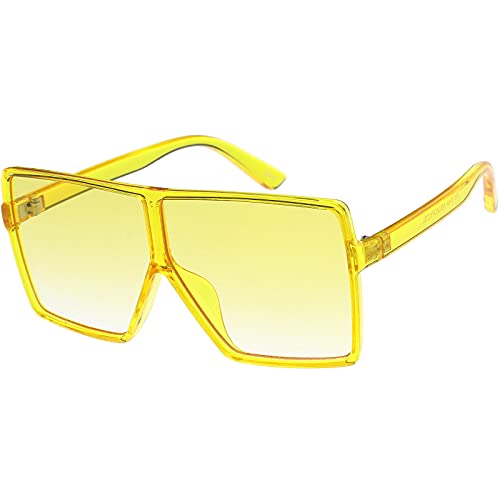 zeroUV Kids Flat Top Square Neutral Colored Lens Small Oversize Sunglasses2