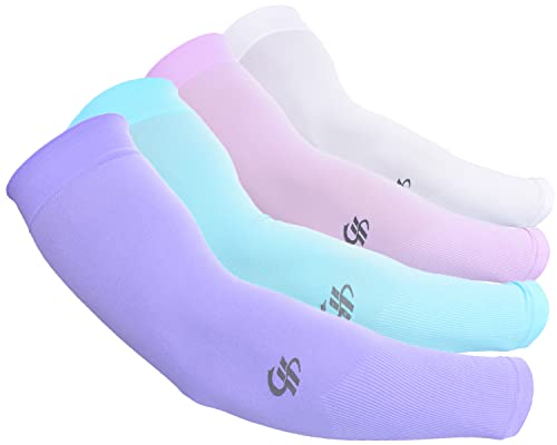 HOPESHINE Arm Sleeves UV Sun Protection Cooling UPF 50+ 4-Pairs for Men Women Cycling, Golf, Outdoor Sports2