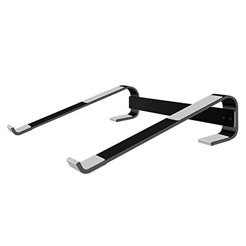 Laptop Ständer Aus Aluminium Cooling Stand Halter Für 8.10" Notebook Und Tablet Desktop Halter Mit Anti Rutsch Silikon Auflage,Schwarz