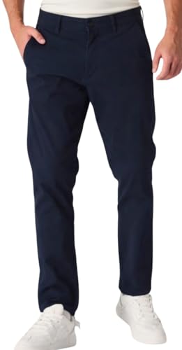 Image of JMOJO Chinos Trousers Men – Slim Fit Wrinkle Resistant Stretch Cotton Pants – Smart Casual Wear for Office, Travel & Weekend Dark Navy