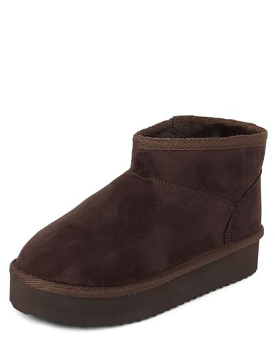 Image of The Children's Place Girls' Girls Mini Ankle Platform Boot, Faux-fur Lined