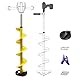 LONGRUNEW Eisbohrer, 8“ Gelber Eisbohrer für Akkuschrauber, Gartenbohrer, Bitbohrer, Handbohrer, Puckbohrer