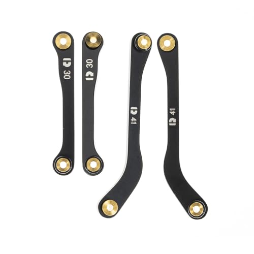 RampCrab High Clearance 4 Links Set for SCX24 Deadbolt & GX 470, Steel Links Set, ONLY Front, 4Pcs, Black