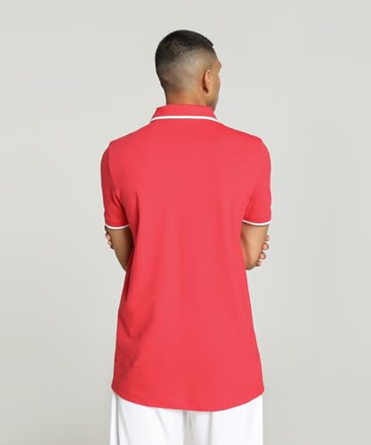 Image of Puma Men Tipping Collar Pure Cotton Slim Fit Polo T-Shirt