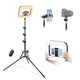 yAyusi Selfie Ring Light Tripod for iPhone, 73" Extendable Selfie Stick Phone Tripod with Light for Cell Phone, Dimmable Tripods Ring Light with Phone Holder and Stand for Video Recording/Live Stream