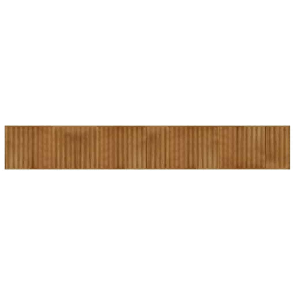 Alfombra Rectangular de Bambú Marrón 60x400 cm