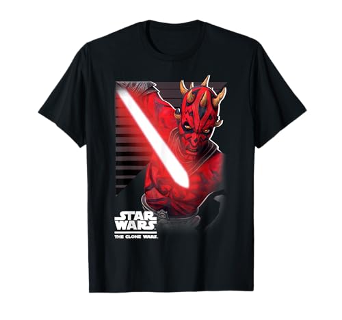 T-shirt Star Wars homme imprimé Darth Maul vêtement geek noir