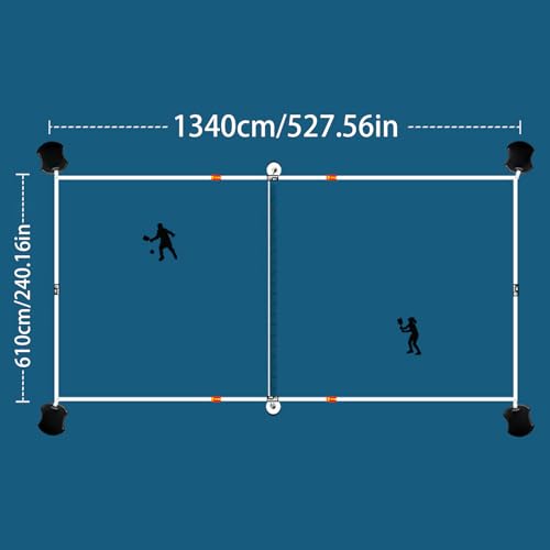 Líneas de pickleball y marcadores de límite para cancha de voleibol de playa 5