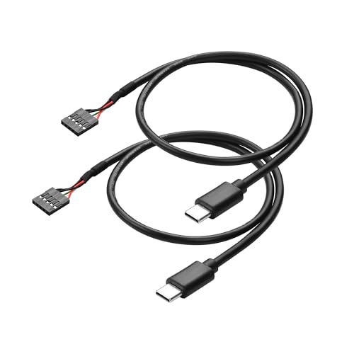 PNGKNYOCN USB-C Type C to USB Motherboard Header Cable,USB-C Male to Dupont 5 Pin Female 0.1