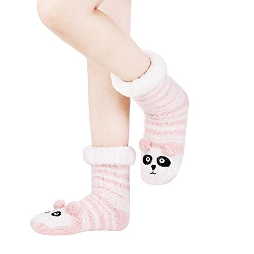 Image of Chassic Sherpa Lined Slipper Socks for Women, Non-Slip Cozy Winter House Socks, Soft Fuzzy Socks, Christmas Gifts for Women & Ladies Stocking Stuffers
