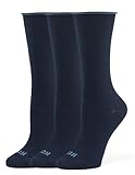 Hue Women's Jeans (Pack of 3) Casual Sock, Navy, One Size US