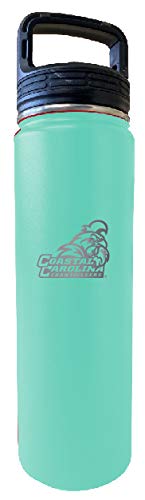 Coastal Carolina University 32 Oz Engraved Seafoam Insulated Double Wall Stainless Steel Water Bottle Tumbler Officially Licensed Collegiate Product