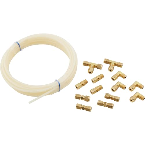 Lightweight Nylon Racing Brake Line Kit - 25 ft, 3/16" OD - High Pressure, Burst Resistant - Complete with Fittings - Ideal for Modifieds, Late Models, Sprint Cars