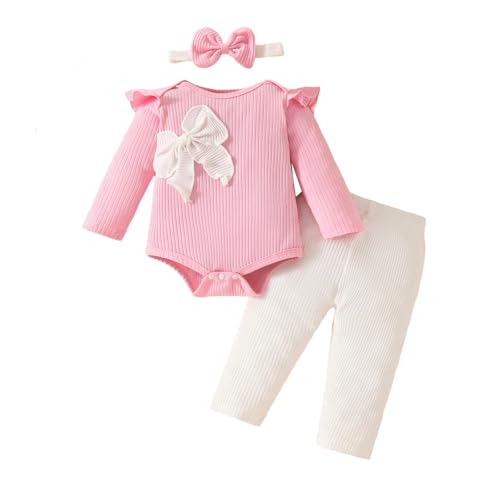 Ensemble bandeaux pour bébé fille pantalon et haut manches volantes hiver