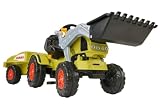 BIG - Claas Celtis Loader mit Anhänger - Kindertrettraktoren, Spielfahrzeug mit Präzisionskettenantrieb, 3-fach verstellbarer Sitz, bis 50 kg, Claas Lizenz, für Kinder ab 3 Jahren