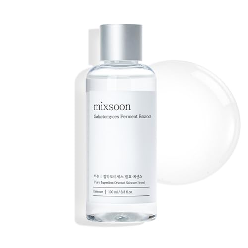 mixsoon Galactomyces Ferment Essence - Deep Moisture Tone Clarifying Essence to Smooth Skin for Dull Uneven Skin - Korean Skincare for Glass Skin - Vegan (3.38 fl.oz / 100ml)