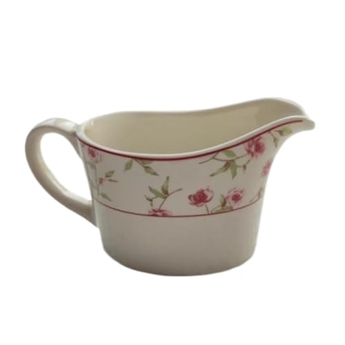 Salsiera in ceramica retrò, in stile britannico, caraffa perfetta per uso domestico e ristorante, contenitore ideale per succhi e condimenti, elegante accessorio da cucina