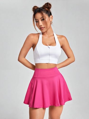 Womens' Plain Sporty High Waist Knit Skirt Casual Mini Skirts for Women4
