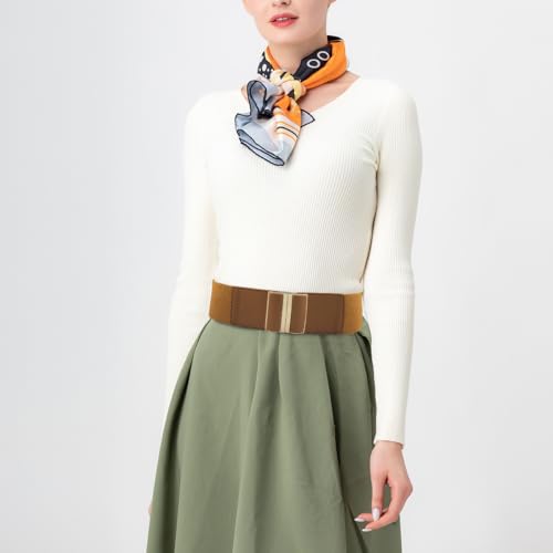 Yaopeing 3 Pieces Women Elastic Wide Belt for Ladies Dresses,Fashion Stretchy Thick Belts Waistband for Dress Decoration3