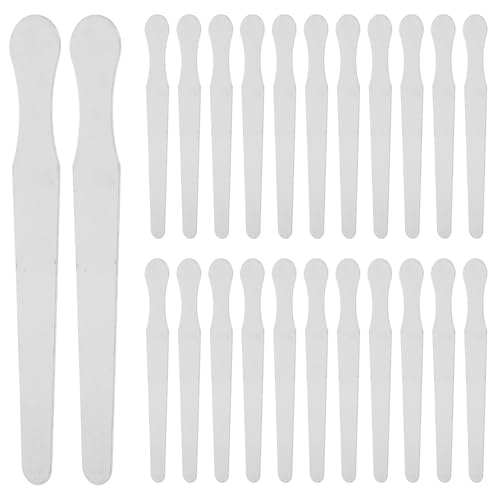 Depresores linguales de acero inoxidable Toddmomy de plata para examen oral en casa (20 uds)