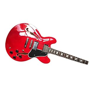 AMINIY Guitare électrique Touche en Bois de Rose en Bois Complet Acoustique Stringélectrique Guitare de Guitare Rouge… - Les Beatles, Paul McCartney, John Lennon, RIngo Starr, George Harrison