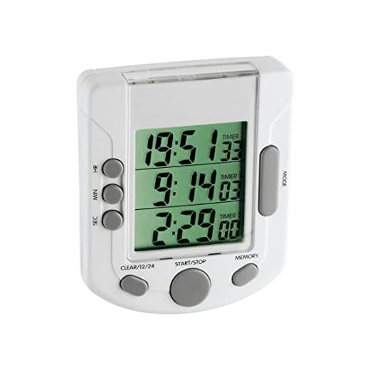 TFA Dostmann Triple Timer digitaler 3-Fach Timer, 38.20.20, Stoppuhr, Uhrzeit, Zeit bis 19 h 59min 59sec, magnetisch, weiß, L 71 x B 25 x H 87 mm