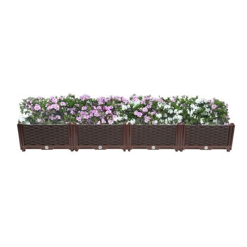 Bandeja para Plantas Elevada - Caja de Jardinería Grande para Interior y Exterior, Flores, Verduras, Huerto - Jardín, Balcón, Casa Cultivada