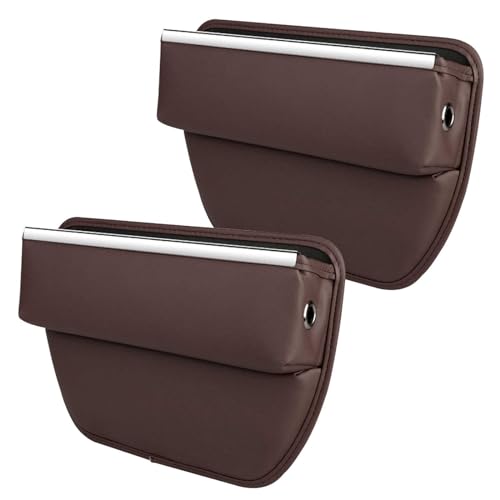 カーシート隙間収納ボックス に適用トヨタランドクルーザー/RAV4/シエンタ シートサイドポケットナッパ革 シートサイドクッション スペーサー 隙間クッション 運転席 助手席カーシート隙間収納ボックス 車 幅広い車種に対応 カー用品 取り付け簡単 便利グッ