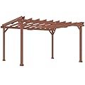 Outsunny 11' x 12.5' Outdoor Pergola, Wood Pergola Gazebo Grape Trellis with Stable Structure for Climbing Plant Support, Patio, Deck, Backyard, Lawn