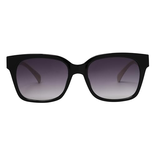 Nine West Women's Katia Sunglasses Square, Black, 55mm2