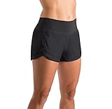 Women's Lightweight Running Shorts with Mesh Linner 3' WOD Workout Athletic Shorts for Women with Phone Pocket Black