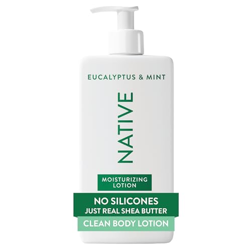 Native Body Lotion Eucalyptus & Mint 48-Hour Hydration for Dry & Sensitive Skin Made with Plant-Based Moisturizers like Shea Butter Silicone & Paraben Free 16.5 fl oz