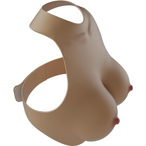 Zilasegy Silicone Breasts Forms, Silicone Fake Breastplate C CUP Silicone Filled Fake Boobs for Crossdressers Drag Queen