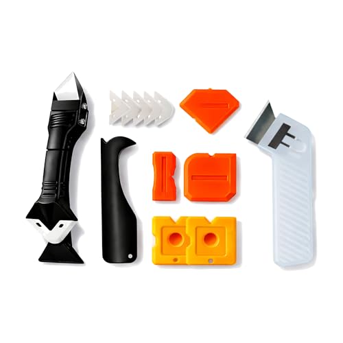 Silicone Sealant Finishing Tool Kit – Silicone Remover & Caulking Tool Set for Grout and Sealant Removal & Finishing in Bathroom, Kitchen & Windows