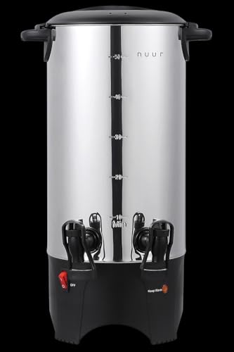 Recopilación de Cafetera Turmix 100 Tazas . 50 NUUR Cafetera Comercial, 7,4 L, 50 Tazas, 2 Dispensadores, Acero Inoxidable 304, 1000W