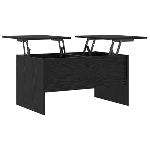 Mokuyary Couchtisch Schwarz Eichen-Optik 102 x 50,5 x 46,5 cm, Wohnzimmertisch Couch Tisch für Wohnzimmer, Büro, Kleine Räume Sofatisch -A2 – Bild 6