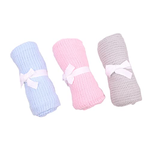 ibasenice 1 Juego De Aire Acondicionado para Bebé De Verano Mantas De Bebé De Peluche Toallas De Bebé con Capucha Chicos Estera De Bebé Algodón 3 Piezas
