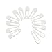 100PCS 2.6CM Pure Colour Plastic Safety Pins--Exquisite Small Clothing Accessories Trimming Fastening Safety Locking for Home (White)