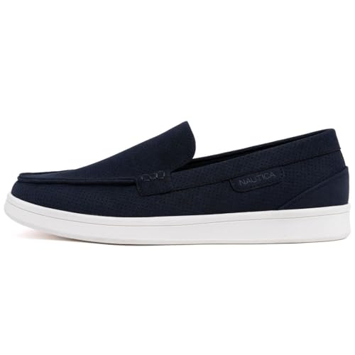 Image of Nautica Men's Slip-On Loafers Casual Moc Toe Sneakers Boat Shoes Slipper for Men - Lightweight & Comfortable - Derwin