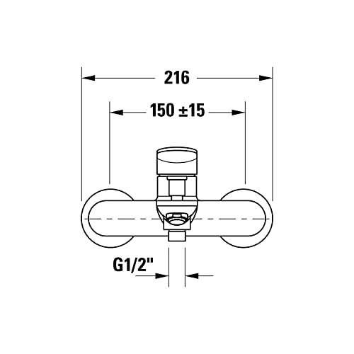 Duravit Wave mitigeur monocommandé bain apparent finition dorée