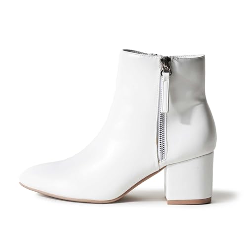 J. Adams Zuma Ankle Bootie – Closed Pointed Toe Low Block Heel Zip Up Boot2