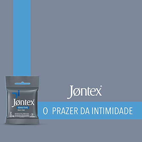 Preservativo Camisinha Jontex Sensitive 3 Unidades, Jontex, Branco, 3un