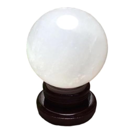 Crystal Sphere Rough White Crystal Ball Glass Ball Office Lucky Ball Feng Shui dedication polishing Gift Ornaments Fortune,White