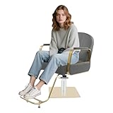 Réglage flexible : ajustez facilement la hauteur de 90 à 104 cm avec un levier et profitez d'une rotation à 360 °, offrant un siège personnalisé pour diverses tâches dans les salons de coiffure ou les configurations de barbe à domicile